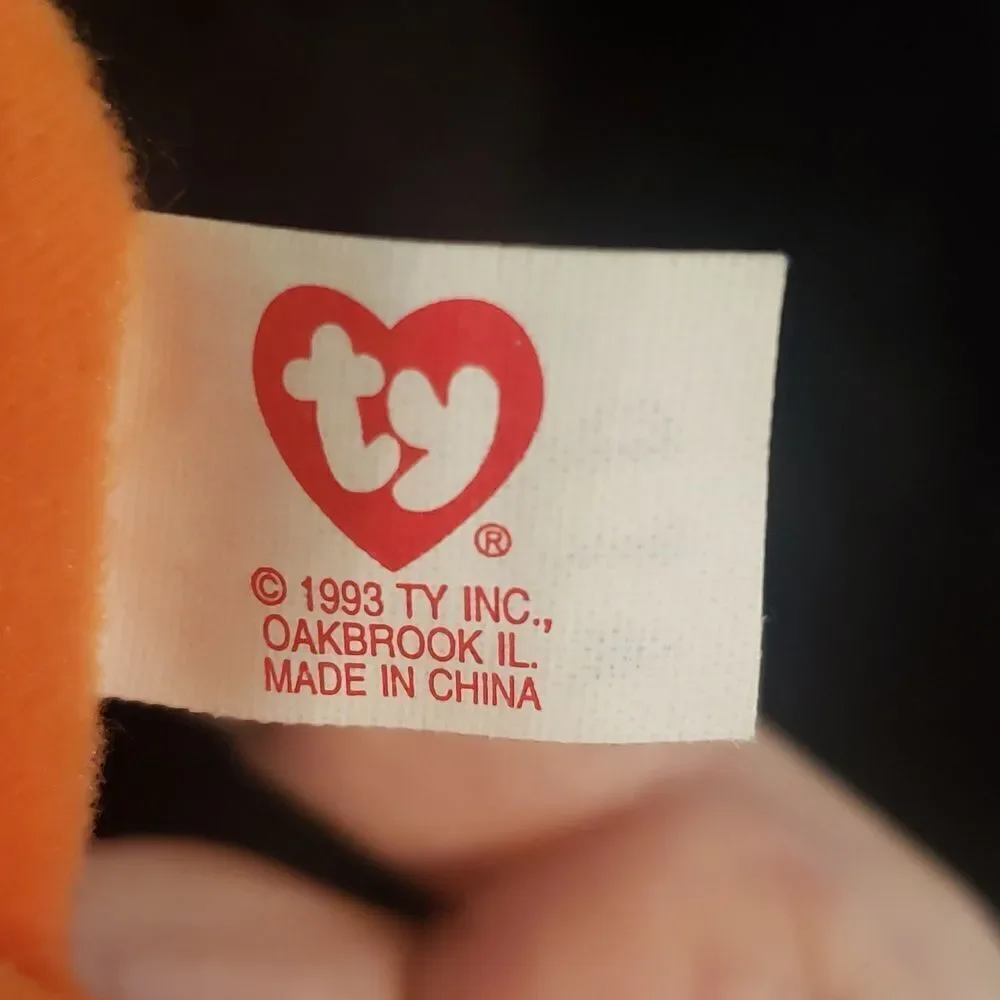 Vintage 1993 Ty Beanie Baby GOLDIE the Goldfish and Teeny Beanie GOLDIE